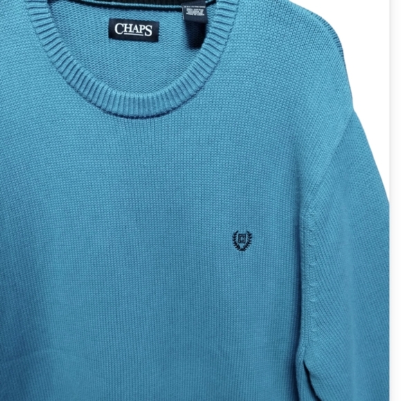 Men's Chaps Light Blue Pullover Crew Neck Sweater Size XXL - Picture 4 of 8